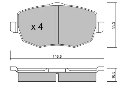 Комплект тормозных колодок (AISIN: BPFI-1031)